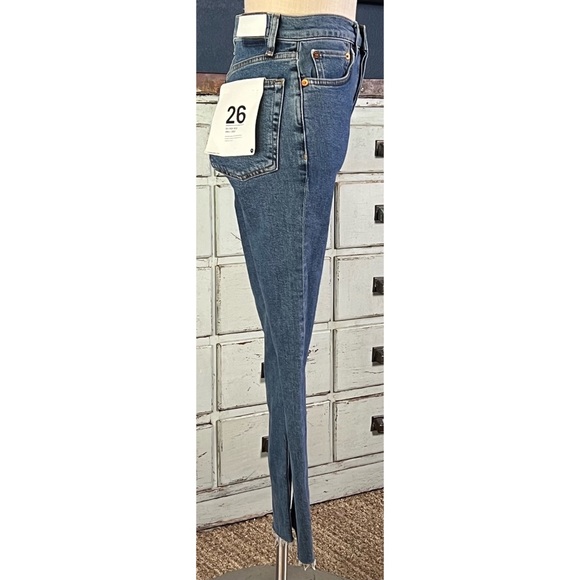 Redone Re/Done 90’s High Rise Ankle Crop Jeans 26 - Picture 11 of 14